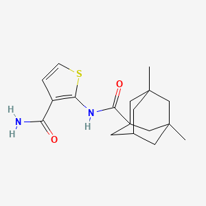 molecular formula C18H24N2O2S B5397808 2-{[(3,5-dimethyl-1-adamantyl)carbonyl]amino}-3-thiophenecarboxamide 