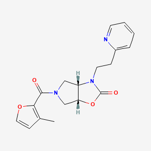 (3aS*,6aR*)-5-(3-methyl-2-furoyl)-3-(2-pyridin-2-ylethyl)hexahydro-2H-pyrrolo[3,4-d][1,3]oxazol-2-one