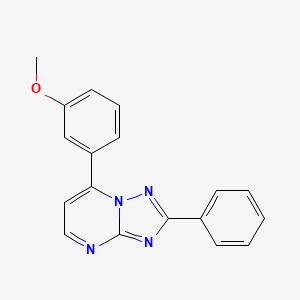 molecular formula C18H14N4O B5397822 7-(3-methoxyphenyl)-2-phenyl[1,2,4]triazolo[1,5-a]pyrimidine 