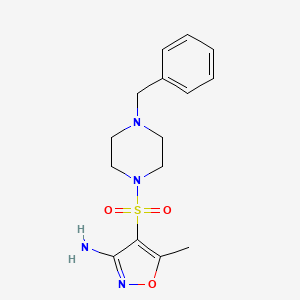 4-[(4-benzyl-1-piperazinyl)sulfonyl]-5-methyl-3-isoxazolamine