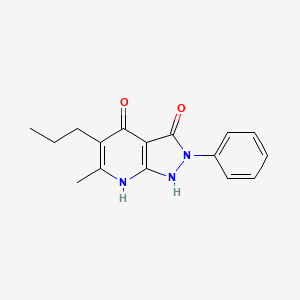 molecular formula C16H17N3O2 B5397846 6-methyl-2-phenyl-5-propyl-1H-pyrazolo[3,4-b]pyridine-3,4(2H,7H)-dione 