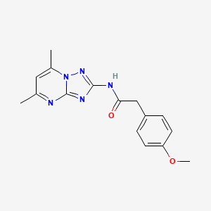 N-(5,7-dimethyl[1,2,4]triazolo[1,5-a]pyrimidin-2-yl)-2-(4-methoxyphenyl)acetamide