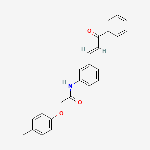 molecular formula C24H21NO3 B5397868 2-(4-methylphenoxy)-N-[3-(3-oxo-3-phenyl-1-propen-1-yl)phenyl]acetamide 