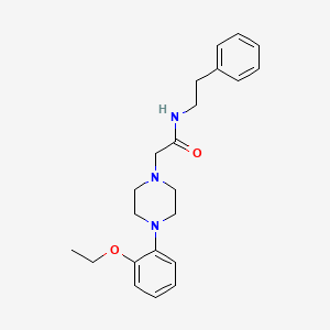 molecular formula C22H29N3O2 B5397873 2-[4-(2-ethoxyphenyl)-1-piperazinyl]-N-(2-phenylethyl)acetamide 