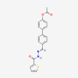 molecular formula C20H16N2O3S B5397878 4'-[2-(2-thienylcarbonyl)carbonohydrazonoyl]-4-biphenylyl acetate 
