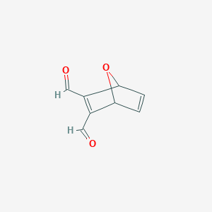 molecular formula C8H6O3 B053979 7-Oxabicyclo[2.2.1]hepta-2,5-diene-2,3-dicarbaldehyde CAS No. 117620-53-8