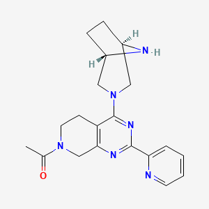 molecular formula C20H24N6O B5397900 7-acetyl-4-[(1R*,5S*)-3,8-diazabicyclo[3.2.1]oct-3-yl]-2-pyridin-2-yl-5,6,7,8-tetrahydropyrido[3,4-d]pyrimidine 
