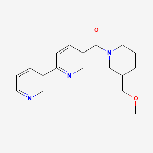 molecular formula C18H21N3O2 B5397924 5-{[3-(methoxymethyl)piperidin-1-yl]carbonyl}-2,3'-bipyridine 
