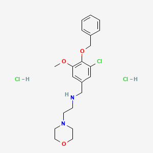 molecular formula C21H29Cl3N2O3 B5397925 N-[4-(benzyloxy)-3-chloro-5-methoxybenzyl]-2-(4-morpholinyl)ethanamine dihydrochloride 