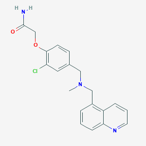 molecular formula C20H20ClN3O2 B5397932 2-(2-chloro-4-{[methyl(5-quinolinylmethyl)amino]methyl}phenoxy)acetamide 