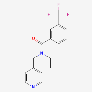 molecular formula C16H15F3N2O B5397934 N-ethyl-N-(4-pyridinylmethyl)-3-(trifluoromethyl)benzamide 