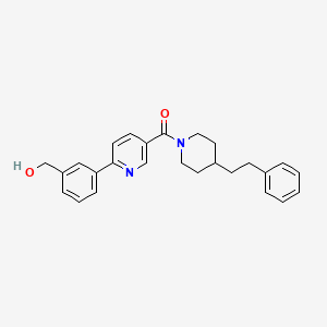 molecular formula C26H28N2O2 B5397954 [3-(5-{[4-(2-phenylethyl)piperidin-1-yl]carbonyl}pyridin-2-yl)phenyl]methanol 