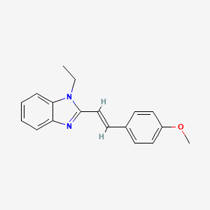 molecular formula C18H18N2O B5397958 1-ethyl-2-[2-(4-methoxyphenyl)vinyl]-1H-benzimidazole 