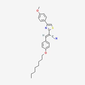 molecular formula C27H30N2O2S B5397959 2-[4-(4-methoxyphenyl)-1,3-thiazol-2-yl]-3-[4-(octyloxy)phenyl]acrylonitrile 