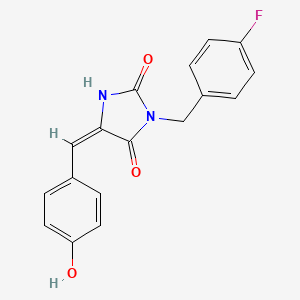 3-(4-fluorobenzyl)-5-(4-hydroxybenzylidene)-2,4-imidazolidinedione