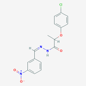 molecular formula C16H14ClN3O4 B5397984 2-(4-chlorophenoxy)-N'-(3-nitrobenzylidene)propanohydrazide 