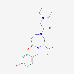 1-(N,N-diethylglycyl)-4-(4-fluorobenzyl)-3-isopropyl-1,4-diazepan-5-one