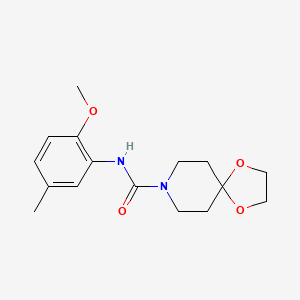 molecular formula C16H22N2O4 B5397990 N-(2-methoxy-5-methylphenyl)-1,4-dioxa-8-azaspiro[4.5]decane-8-carboxamide 