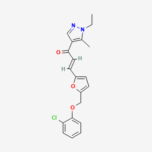 3-{5-[(2-chlorophenoxy)methyl]-2-furyl}-1-(1-ethyl-5-methyl-1H-pyrazol-4-yl)-2-propen-1-one