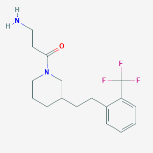 molecular formula C17H23F3N2O B5398033 [3-oxo-3-(3-{2-[2-(trifluoromethyl)phenyl]ethyl}-1-piperidinyl)propyl]amine hydrochloride 