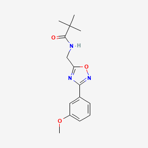 molecular formula C15H19N3O3 B5398045 N-{[3-(3-methoxyphenyl)-1,2,4-oxadiazol-5-yl]methyl}-2,2-dimethylpropanamide 