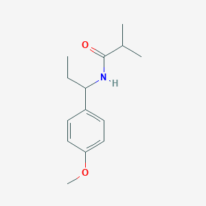 molecular formula C14H21NO2 B5398046 N-[1-(4-methoxyphenyl)propyl]-2-methylpropanamide 