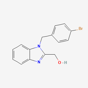 molecular formula C15H13BrN2O B5398052 [1-(4-bromobenzyl)-1H-benzimidazol-2-yl]methanol 