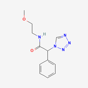 molecular formula C12H15N5O2 B5398083 N-(2-methoxyethyl)-2-phenyl-2-(1H-tetrazol-1-yl)acetamide 
