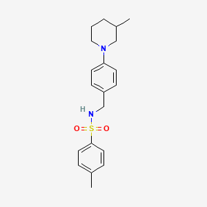 molecular formula C20H26N2O2S B5398100 4-methyl-N-[4-(3-methyl-1-piperidinyl)benzyl]benzenesulfonamide 