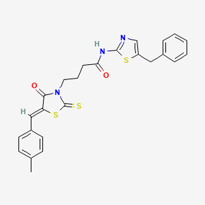 molecular formula C25H23N3O2S3 B5398112 N-(5-benzyl-1,3-thiazol-2-yl)-4-[5-(4-methylbenzylidene)-4-oxo-2-thioxo-1,3-thiazolidin-3-yl]butanamide 