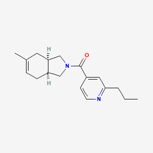 (3aR*,7aS*)-5-methyl-2-(2-propylisonicotinoyl)-2,3,3a,4,7,7a-hexahydro-1H-isoindole