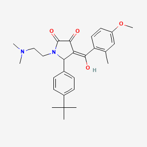 molecular formula C27H34N2O4 B5398130 5-(4-tert-butylphenyl)-1-[2-(dimethylamino)ethyl]-3-hydroxy-4-(4-methoxy-2-methylbenzoyl)-1,5-dihydro-2H-pyrrol-2-one 