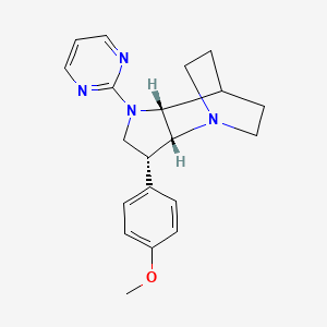 molecular formula C20H24N4O B5398157 (3R*,3aR*,7aR*)-3-(4-methoxyphenyl)-1-pyrimidin-2-yloctahydro-4,7-ethanopyrrolo[3,2-b]pyridine 