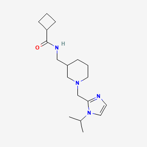 N-({1-[(1-isopropyl-1H-imidazol-2-yl)methyl]piperidin-3-yl}methyl)cyclobutanecarboxamide