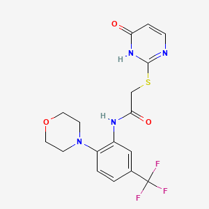 molecular formula C17H17F3N4O3S B5398188 N-[2-morpholin-4-yl-5-(trifluoromethyl)phenyl]-2-[(4-oxo-1,4-dihydropyrimidin-2-yl)thio]acetamide 
