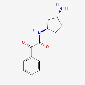 molecular formula C13H16N2O2 B5398194 N-[rel-(1R,3R)-3-aminocyclopentyl]-2-oxo-2-phenylacetamide hydrochloride 