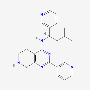 molecular formula C22H26N6 B5398199 N-(3-methyl-1-pyridin-3-ylbutyl)-2-pyridin-3-yl-5,6,7,8-tetrahydropyrido[3,4-d]pyrimidin-4-amine 