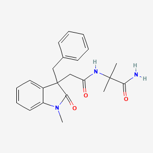 2-{[(3-benzyl-1-methyl-2-oxo-2,3-dihydro-1H-indol-3-yl)acetyl]amino}-2-methylpropanamide