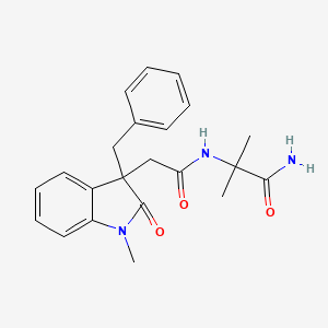 molecular formula C22H25N3O3 B5398202 2-{[(3-benzyl-1-methyl-2-oxo-2,3-dihydro-1H-indol-3-yl)acetyl]amino}-2-methylpropanamide 