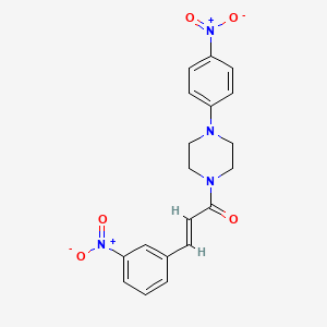 molecular formula C19H18N4O5 B5398208 1-(4-nitrophenyl)-4-[3-(3-nitrophenyl)acryloyl]piperazine 