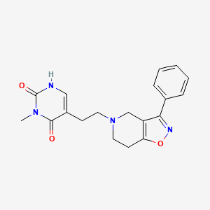 molecular formula C19H20N4O3 B5398211 3-methyl-5-[2-(3-phenyl-6,7-dihydroisoxazolo[4,5-c]pyridin-5(4H)-yl)ethyl]pyrimidine-2,4(1H,3H)-dione 