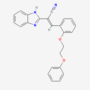 molecular formula C24H19N3O2 B5398231 2-(1H-benzimidazol-2-yl)-3-[2-(2-phenoxyethoxy)phenyl]acrylonitrile 
