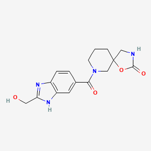 7-{[2-(hydroxymethyl)-1H-benzimidazol-5-yl]carbonyl}-1-oxa-3,7-diazaspiro[4.5]decan-2-one