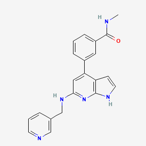N-methyl-3-{6-[(pyridin-3-ylmethyl)amino]-1H-pyrrolo[2,3-b]pyridin-4-yl}benzamide