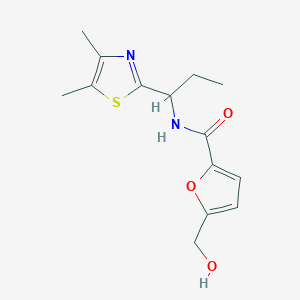 N-[1-(4,5-dimethyl-1,3-thiazol-2-yl)propyl]-5-(hydroxymethyl)-2-furamide