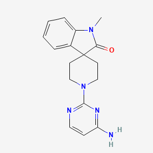 molecular formula C17H19N5O B5398329 1'-(4-aminopyrimidin-2-yl)-1-methylspiro[indole-3,4'-piperidin]-2(1H)-one 