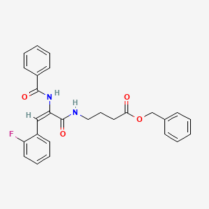 benzyl 4-{[2-(benzoylamino)-3-(2-fluorophenyl)acryloyl]amino}butanoate