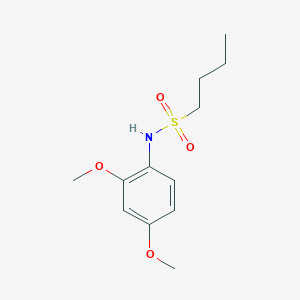 molecular formula C12H19NO4S B5398340 N-(2,4-dimethoxyphenyl)-1-butanesulfonamide 