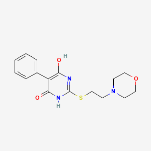 6-hydroxy-2-{[2-(4-morpholinyl)ethyl]thio}-5-phenyl-4(3H)-pyrimidinone