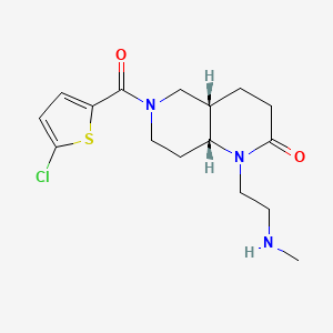 molecular formula C16H22ClN3O2S B5398360 rel-(4aS,8aR)-6-[(5-chloro-2-thienyl)carbonyl]-1-[2-(methylamino)ethyl]octahydro-1,6-naphthyridin-2(1H)-one hydrochloride 